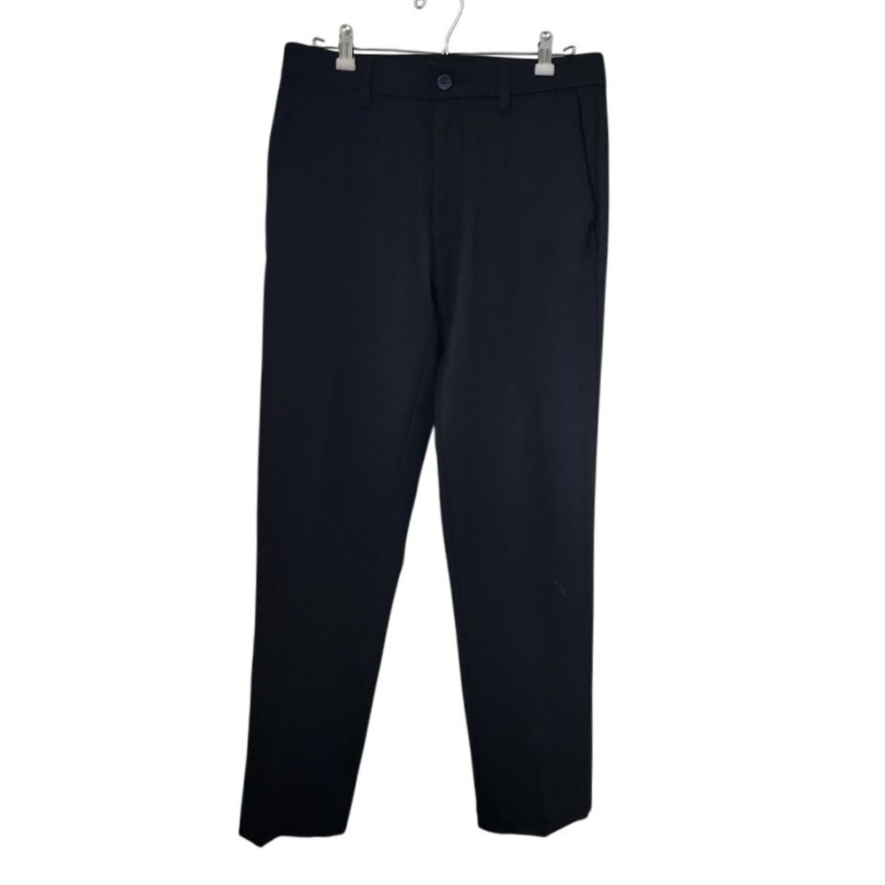 Haggar Cool 18 Pro Men's 30x30 Black Slim Fit Performance Dress Pants 180